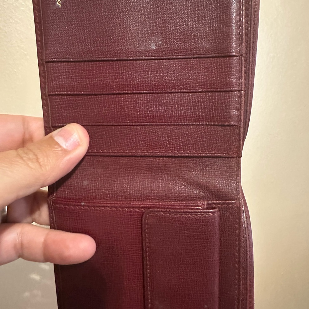 Cartier Burgundy Leather Wallet